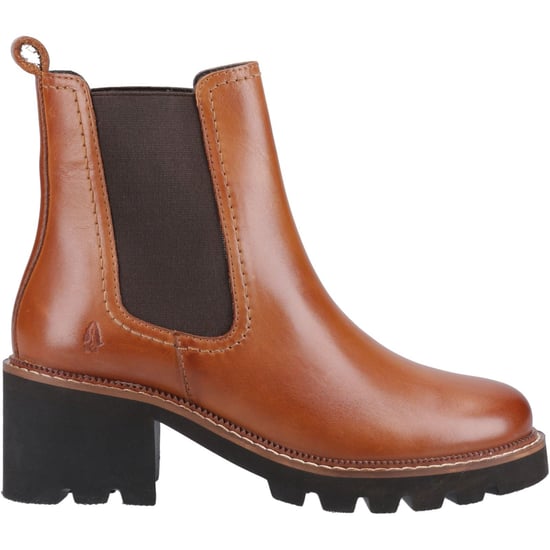 Hush Puppies Gaia Leather Women's Tan Heeled Chelsea Boots - Image 5