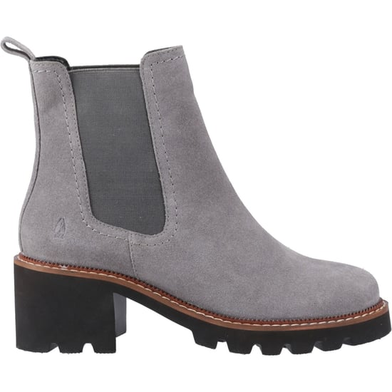 Hush Puppies Gaia Leather Women's Grey Heeled Chelsea Boots - Image 5