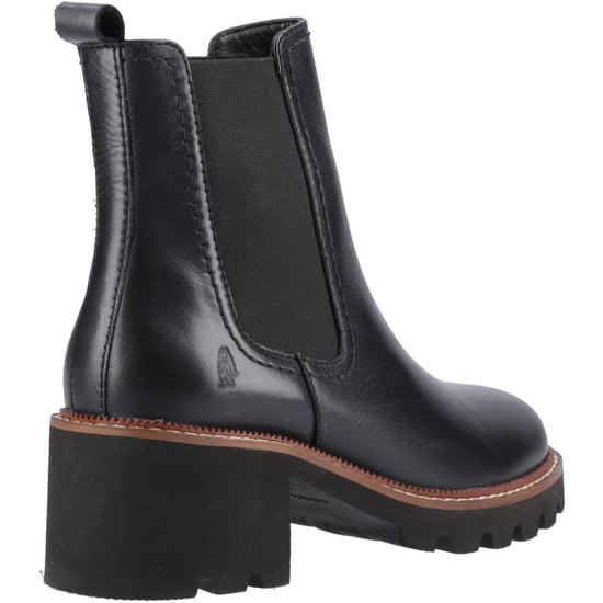 Hush Puppies Gaia Leather Women's Black Leather Heeled Chelsea Boots - Image 2