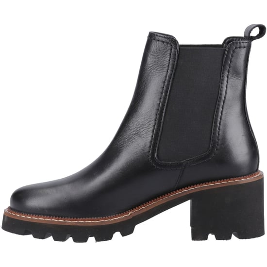 Hush Puppies Gaia Leather Women's Black Leather Heeled Chelsea Boots - Image 4