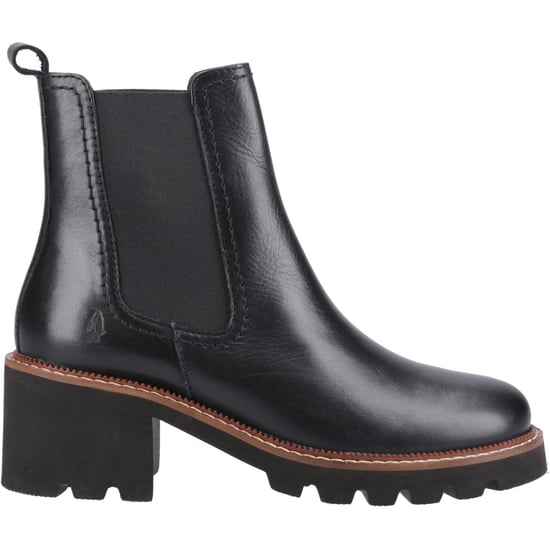 Hush Puppies Gaia Leather Women's Black Leather Heeled Chelsea Boots - Image 5