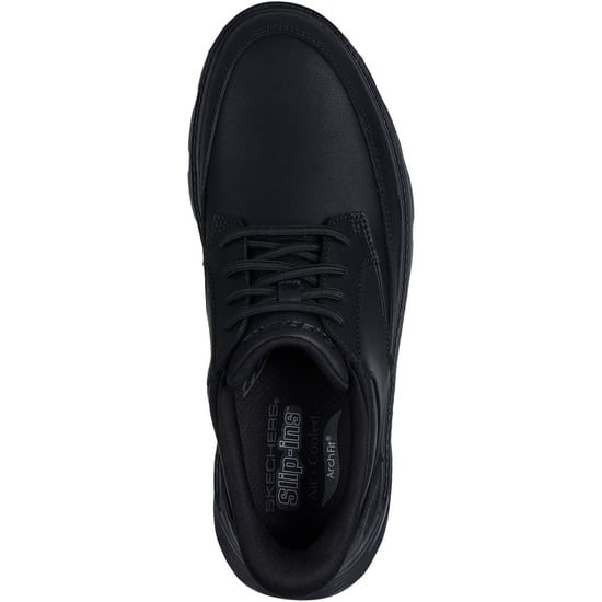 Skechers Arch Fit Garza Rowan Läderskor för Män Svart Snörskor - Image 3