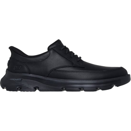 Skechers Arch Fit Garza Rowan Läderskor för Män Svart Snörskor - Image 5