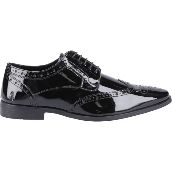 Hush Puppies Elliot Läder Herr Svarta Brogues Skor - Image 5
