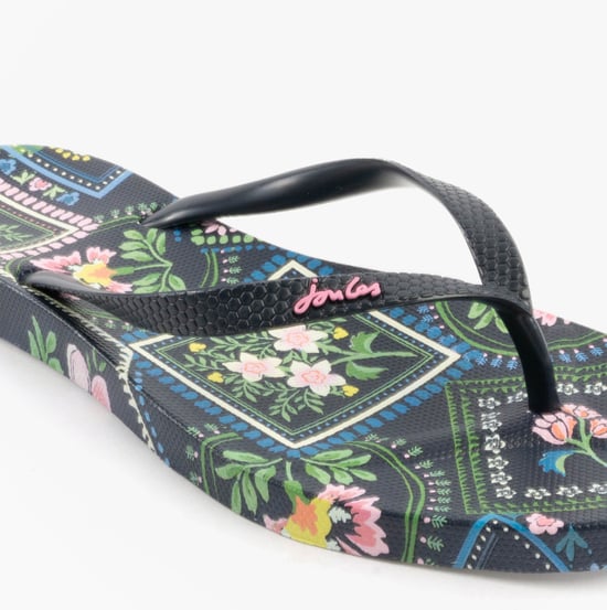 Joules Sunvale Womens Flip Flops Navy Mosaic Floral - Image 6