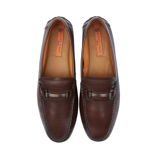 Silver Street London Austin Mens Loafers Brown - Image 3