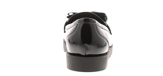 Platino Womens Flat Shoes Loafers Bows Slip On black patent - Image 4