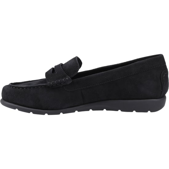 Hush Puppies Shelby Suède Dames Zwarte Instappers - Image 4