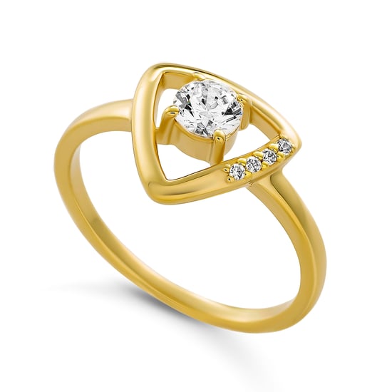 Orphelia 'Santorini' Dames 925 Sterling Zilveren Set: Ketting + Oorbellen + Ring - Gouden SET-7570/G - Image 2