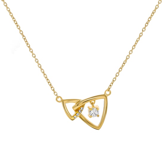 Orphelia 'Santorini' Dames 925 Sterling Zilveren Set: Ketting + Oorbellen + Ring - Gouden SET-7570/G - Image 4