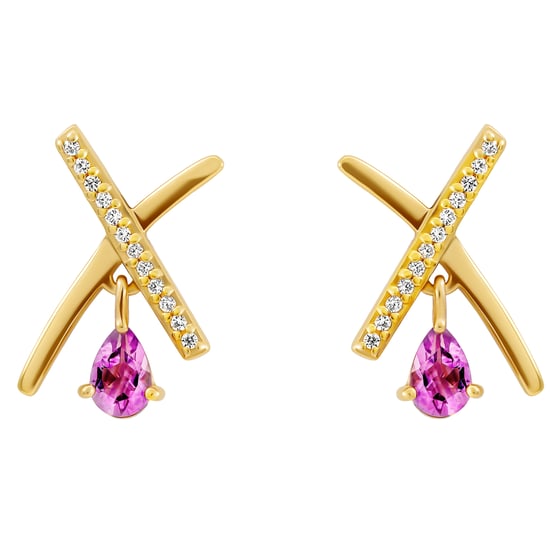 Orphelia 'Charlotte' Women's 925 Sterling Silver Set: Necklace + Earrings + Ring - Gold SET-7580/A - Image 3