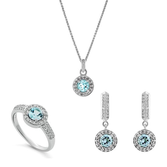 Orphelia 'Bristol' Dames 925 Sterling Zilver Set: Ketting + Oorbellen + Ring - Zilver SET-7579/B - Image 1