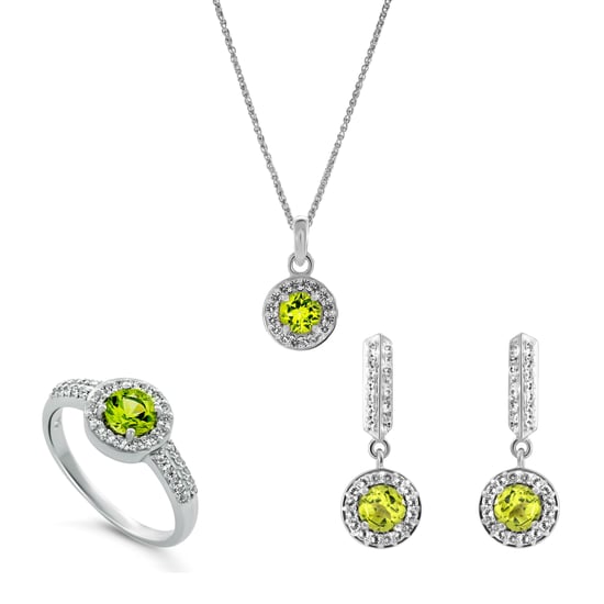 Orphelia 'Bristol' Dames 925 Sterling Zilver Set: Ketting + Oorbellen + Ring - Zilver SET-7579/G - Image 1