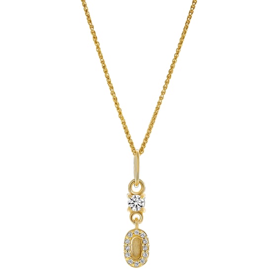 Orphelia 'Lily' Women's 925 Sterling Silver Set: Necklace + Earrings + Ring - Gold SET-7582/G - Image 2