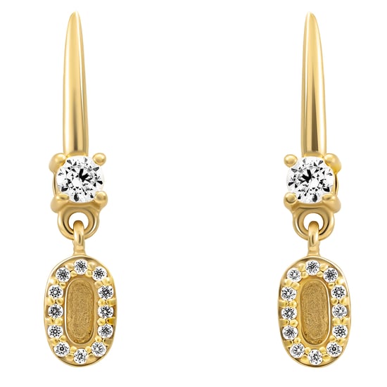 Orphelia 'Lily' Women's 925 Sterling Silver Set: Necklace + Earrings + Ring - Gold SET-7582/G - Image 3
