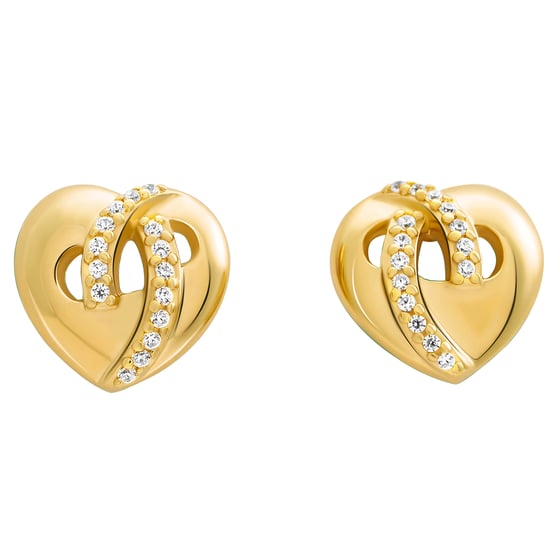 Orphelia 'Amore' Women's 925 Sterling Silver Set: Necklace + Earrings + Ring - Gold SET-7577/G - Image 2