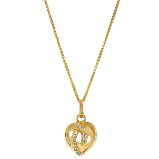 Orphelia 'Amore' Women's 925 Sterling Silver Set: Necklace + Earrings + Ring - Gold SET-7577/G - Image 3