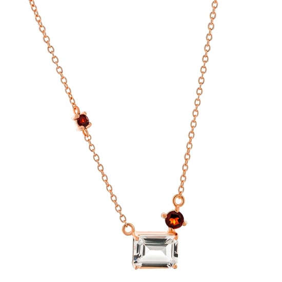 Orphelia 'Fira' Dames 925 Sterling Zilver Set: Ketting + Oorbellen + Ring - Roze SET-7571/RG - Image 4