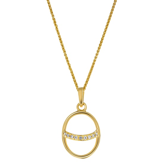 Orphelia 'Amaliada' Women's 925 Sterling Silver Set: Necklace + Earrings + Ring - Gold SET-7572 - Image 3