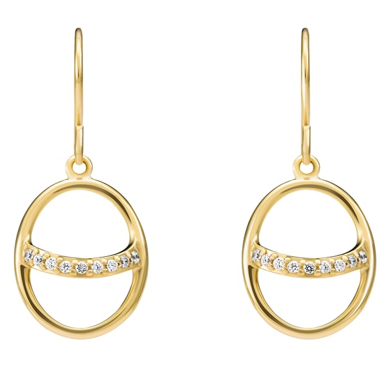Orphelia 'Amaliada' Women's 925 Sterling Silver Set: Necklace + Earrings + Ring - Gold SET-7572 - Image 4