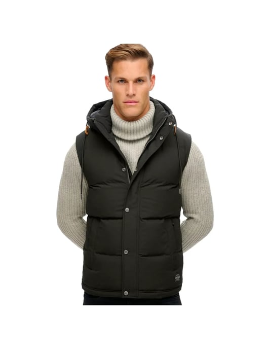 Superdry Everest mouwloze gewatteerde jas voor heren - Image 1