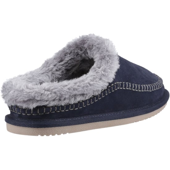 Hush Puppies Atticus Suede Men's Navy Slippers - Image 2
