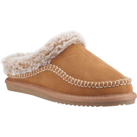 Hush Puppies Anika Suede Women's Tan Slippers - Image 1