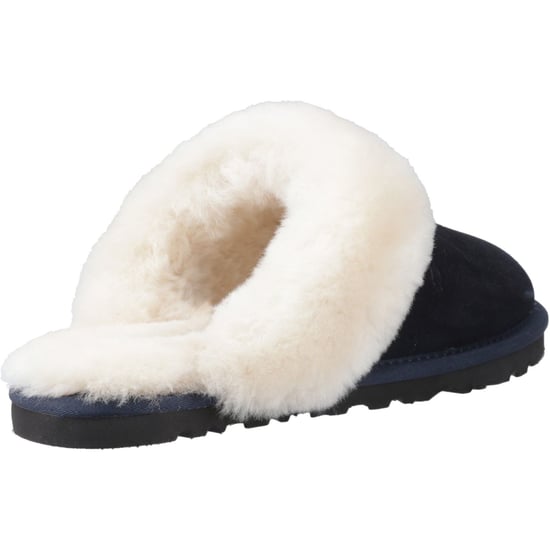 Hush Puppies Samantha Dames Suède Navy Slippers - Image 2