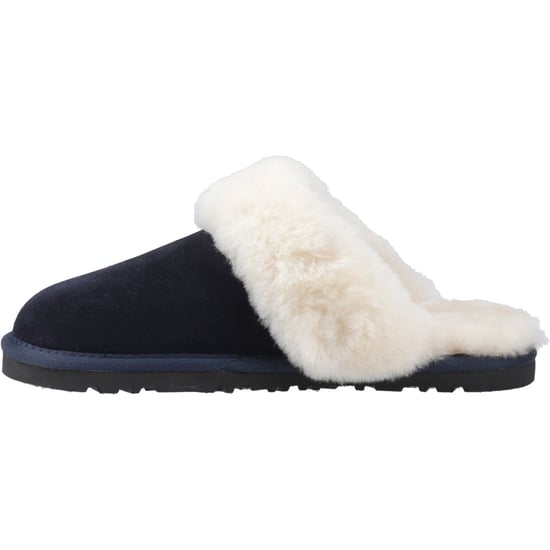 Hush Puppies Samantha Dames Suède Navy Slippers - Image 4