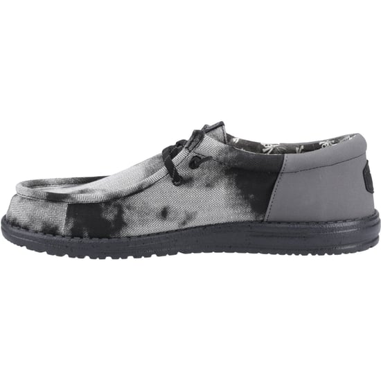 HEYDUDE Wally Funk Overdye Katoenen Heren Zwart/Granietgrijs Moccassinschoenen - Image 4