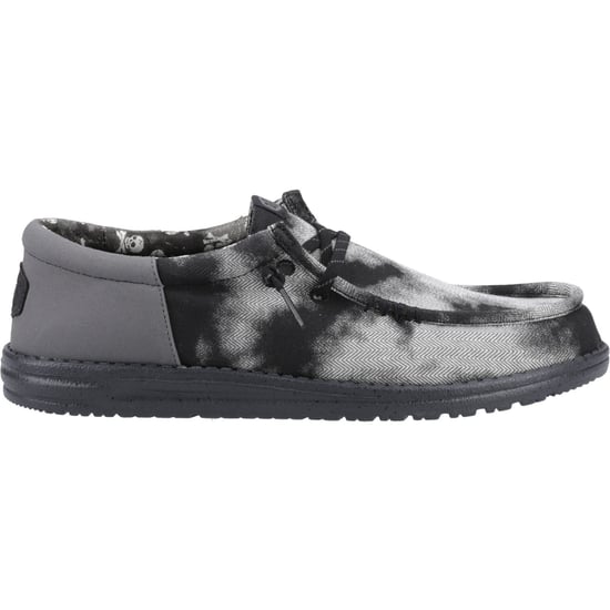 HEYDUDE Wally Funk Overdye Katoenen Heren Zwart/Granietgrijs Moccassinschoenen - Image 5