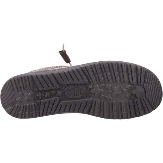 HEYDUDE Wally Stretch Mesh Polyester Men's Deep Taupe/Mole Brown Moccasins Shoes - Image 3