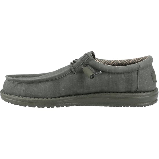 HEYDUDE Wally Stretch Canvas Katoenen Heren Donkergroene Mocassin Schoenen - Image 4