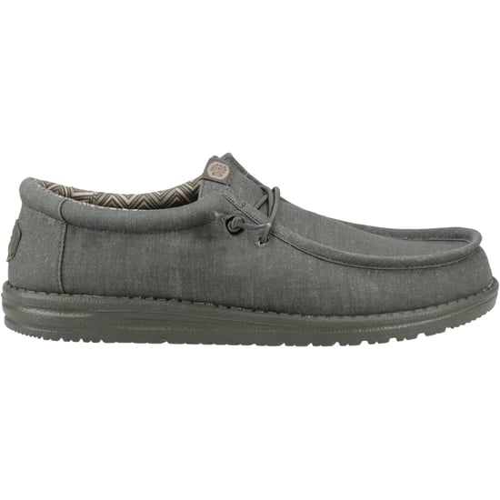HEYDUDE Wally Stretch Canvas Katoenen Heren Donkergroene Mocassin Schoenen - Image 5