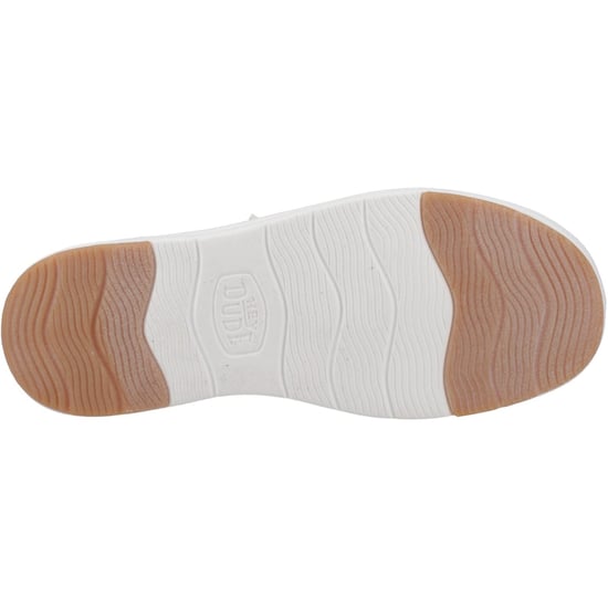 HEYDUDE Wendy Nova Shimmer Polyester Dames Sneeuwwitte Moccasins Schoenen - Image 3