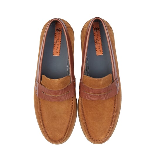Silver Street London Ancona Mens Loafers Brown - Image 3