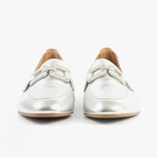 Gabor Jackie Womens Loafers Silver - Image 3
