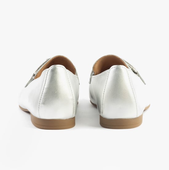 Gabor Jackie Womens Loafers Silver - Image 4
