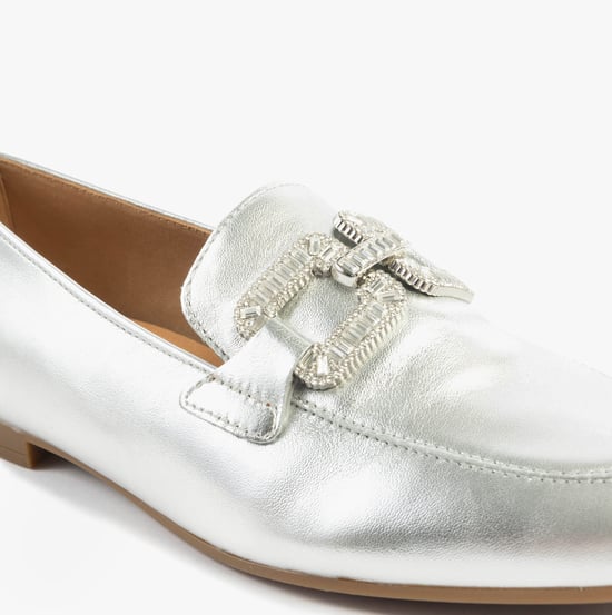 Gabor Jackie Womens Loafers Silver - Image 5