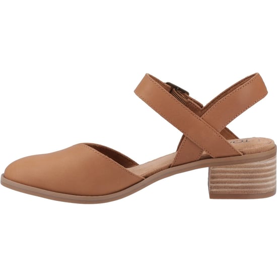 TOMS Jaclyn Läder Dam Brown Sugar Rund Slingback Skor - Image 4