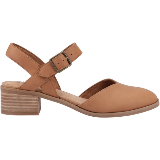 TOMS Jaclyn Läder Dam Brown Sugar Rund Slingback Skor - Image 5
