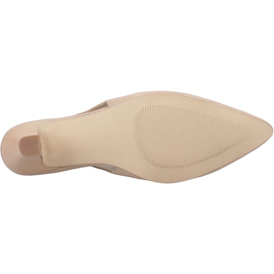 Hush Puppies Nahla Läder Dam Nude Spetsig Slingback Skor - Image 3