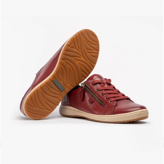 Josef Seibel Caren 12 Dames Leren Sneakers Bordeaux - Image 5