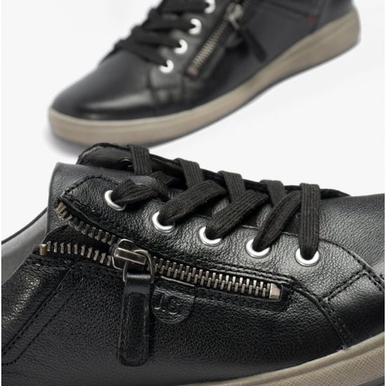Josef Seibel Caren 12 Dames Leren Sneakers Zwart - Image 4