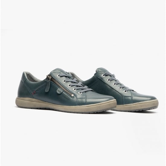 Josef Seibel Caren 12 Dames Leren Sneakers Ocean - Image 2