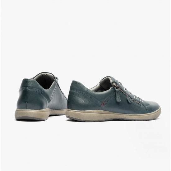 Josef Seibel Caren 12 Dames Leren Sneakers Ocean - Image 3