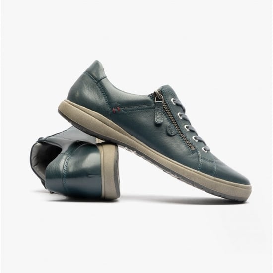 Josef Seibel Caren 12 Dames Leren Sneakers Ocean - Image 5