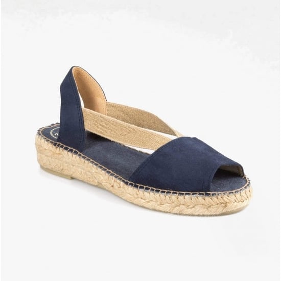 Toni Pons Etna Womens Leather Open-toe Espadrilles Navy - Image 2