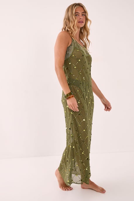 Coin And Tassel Embellished Maxi Dress - Image 2