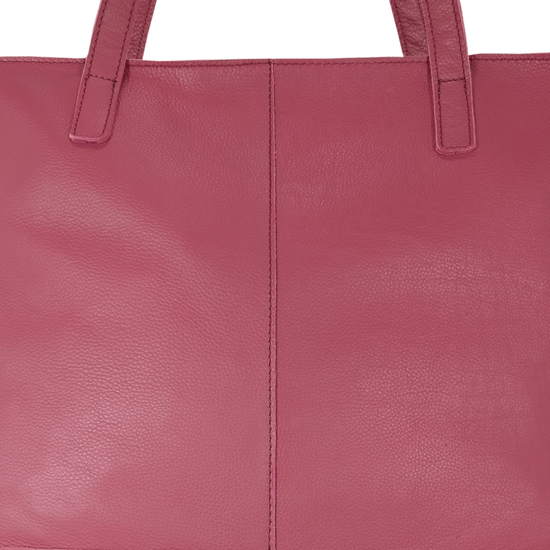 SIENNA' Embossed Croc + Pebble Grain Unlined Leather Tote Bag - Image 3